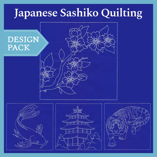 A Japanese Sashiko Quilting Design Pack - Image 2