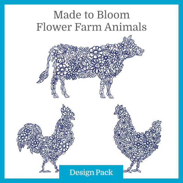 A Made to Bloom Flower Farm Animals Design Pack - Image 2