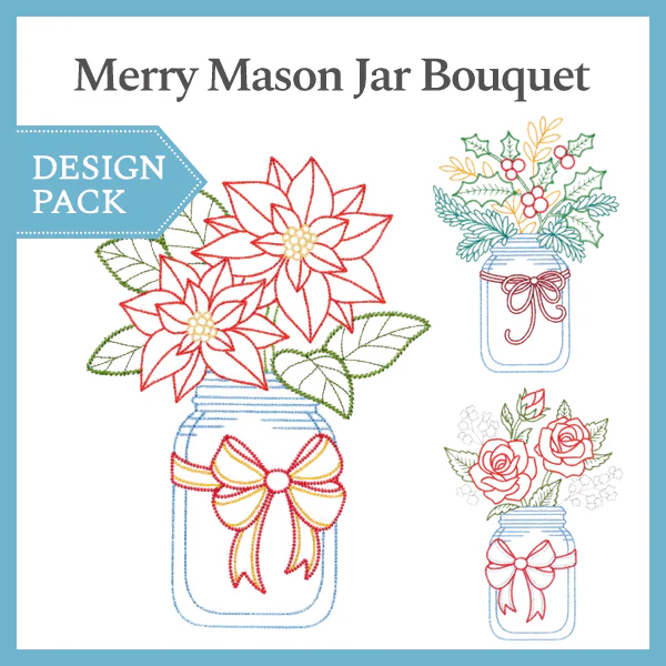 A Merry Mason Jar Bouquet Design Pack