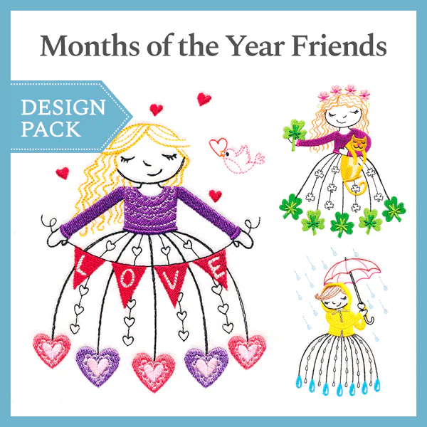 A Months of the Year Friends Design Pack - Image 2