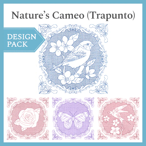 A Nature's Cameo (Trapunto) Design Pack - Image 4