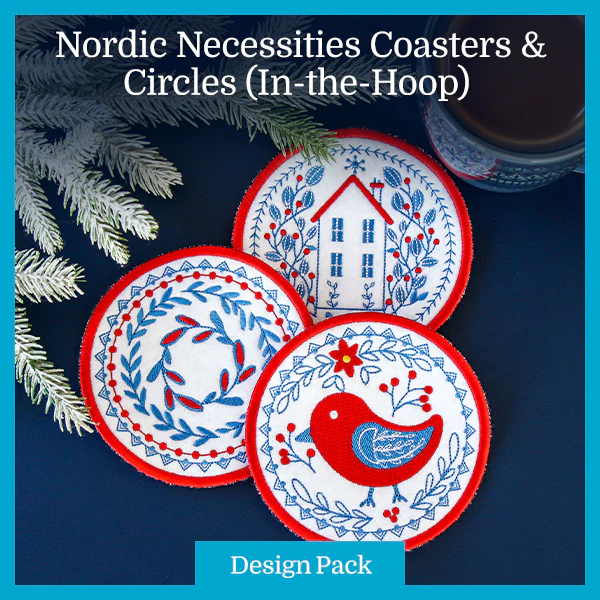 A Nordic Necessities Coasters & Circles (In-the-Hoop) Design Pack - Image 8