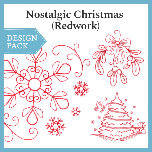 A Nostalgic Christmas (Redwork) Design Pack - Image 2