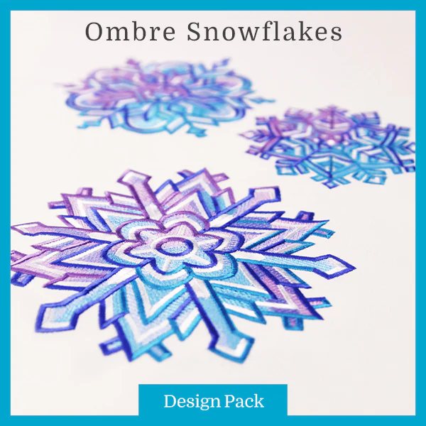 A Ombre Snowflakes Design Pack - Image 4