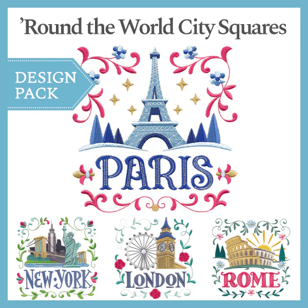 A 'Round the World City Squares Design Pack - Image 2