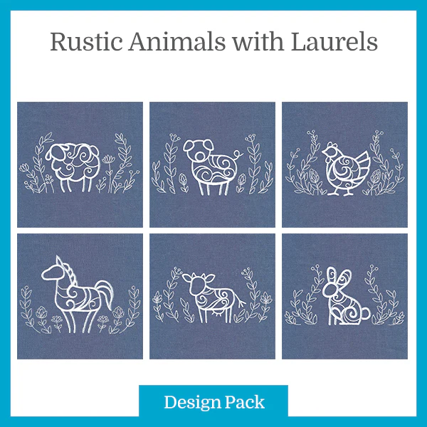 A Rustic Animals with Laurels Design Pack - Image 2