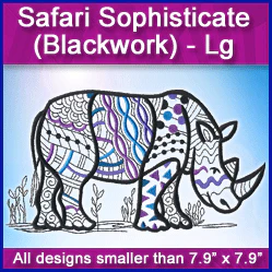 A Safari Sophisticate (Blackwork) Design Pack - Image 3