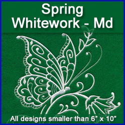 A Spring Whitework Design Pack - Image 2