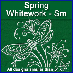 A Spring Whitework Design Pack - Image 3