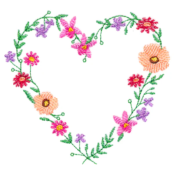 A Stitch of Blooms Heart Wreath - Image 4