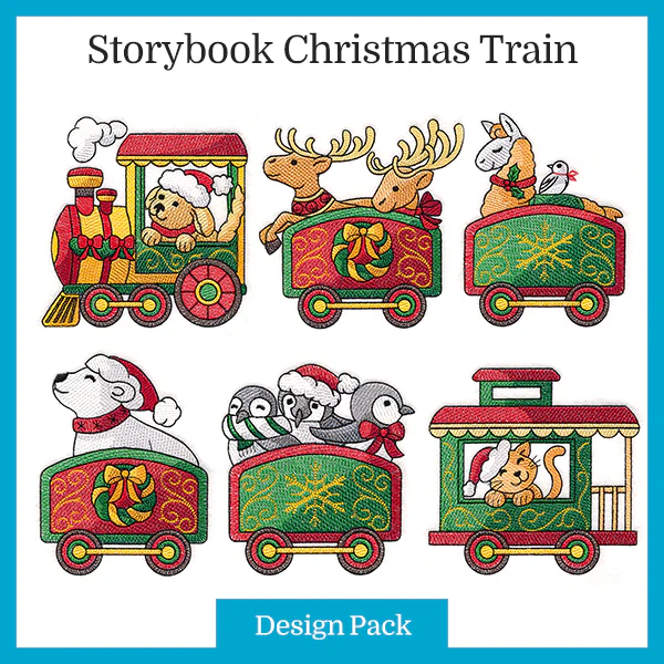 A Storybook Christmas Train Design Pack - Image 5