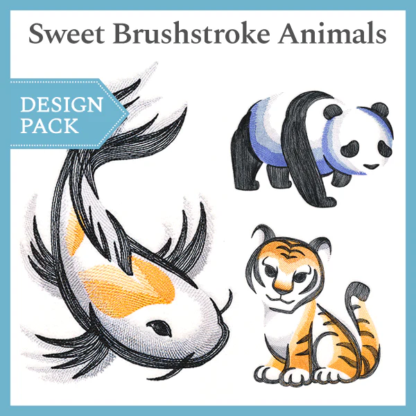 A Sweet Brushstroke Animals Design Pack - Image 3