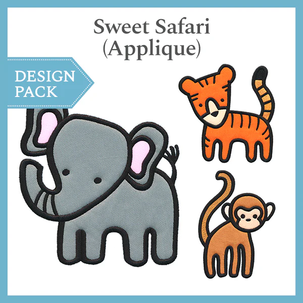 A Sweet Safari (Applique) Design Pack - Image 4