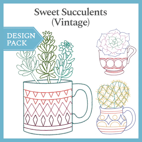 A Sweet Succulents (Vintage) Design Pack - Image 2