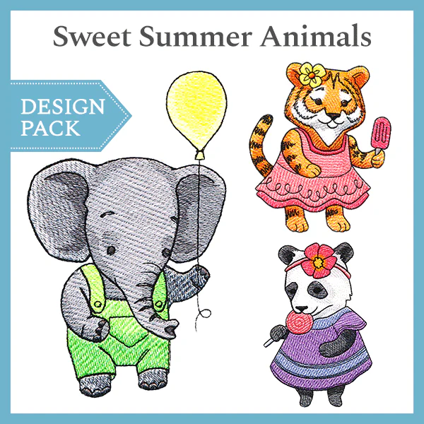 A Sweet Summer Animals Design Pack - Image 2