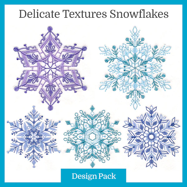 A Textured & Delicate Snowflakes Design Pack - Image 9