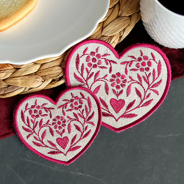 A Textured Hearts Coasters (In-the-Hoop) Design Pack - Image 10