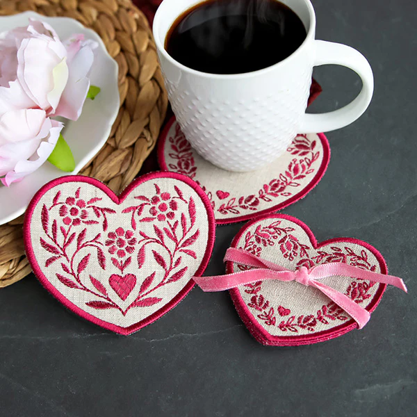 A Textured Hearts Coasters (In-the-Hoop) Design Pack - Image 18