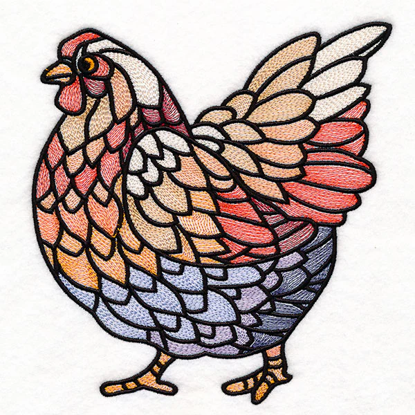 A Touch of Modern Stained Glass Chicken - Image 3