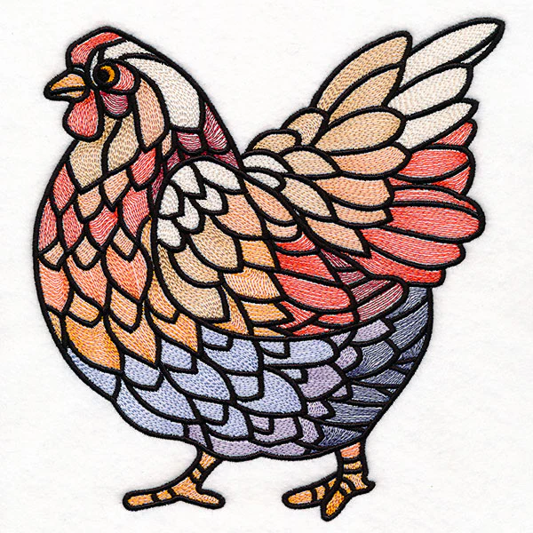 A Touch of Modern Stained Glass Chicken - Image 9