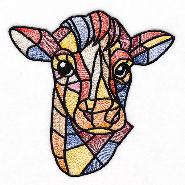 A Touch of Modern Stained Glass Cow - Image 5