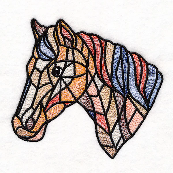 A Touch of Modern Stained Glass Horse - Image 4