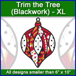 A Trim the Tree (Blackwork) Design Pack - Image 2