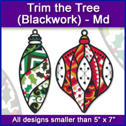 A Trim the Tree (Blackwork) Design Pack - Image 4
