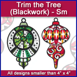 A Trim the Tree (Blackwork) Design Pack - Image 5