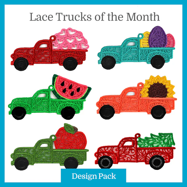 A Trucks of the Month Ornaments (Lace) Design Pack - Image 3