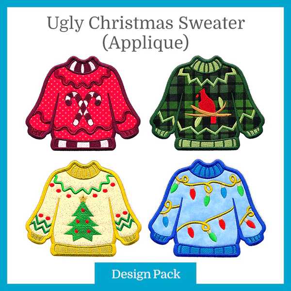 A Ugly Christmas Sweater (Applique) Design Pack - Image 4