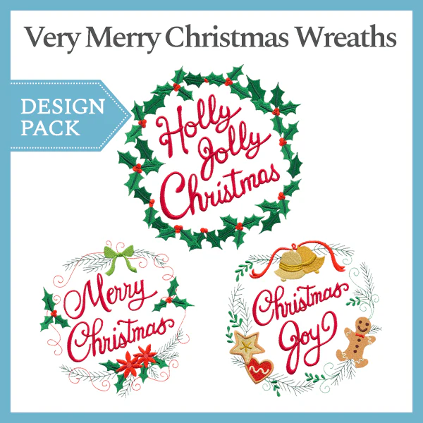 A Very Merry Christmas Wreaths Design Pack - Image 2