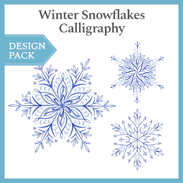 A Winter Snowflakes Calligraphy Design Pack - Image 4