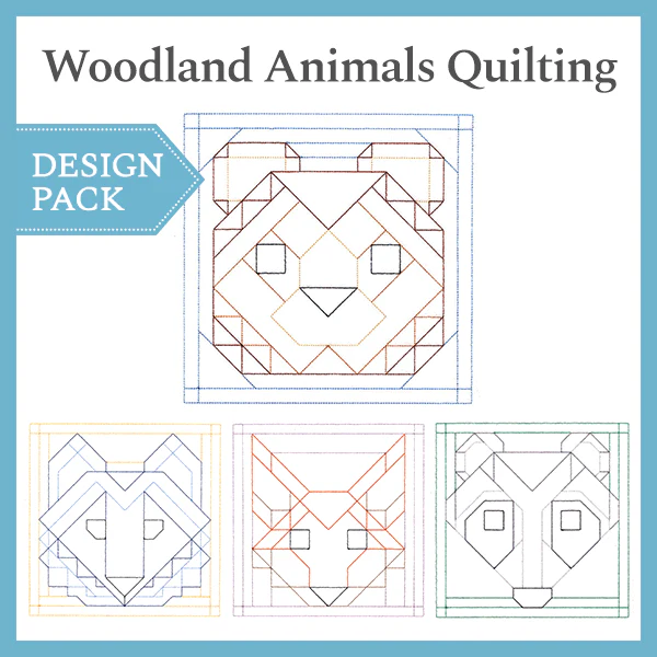 A Woodland Animals Quilting Design Pack - Image 3