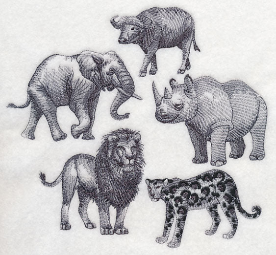 African Animals Sketch - Image 4