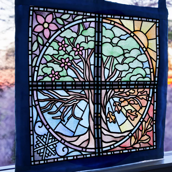 All The Seasons Stained Glass Tree - Spring - Image 8