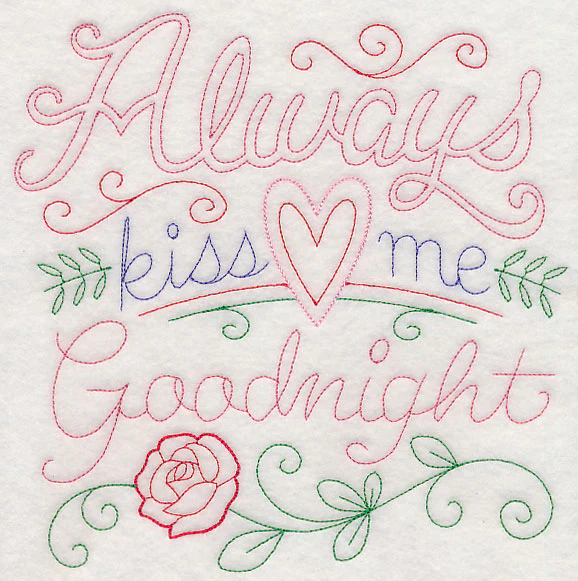 Always Kiss Me Goodnight Square (Vintage)