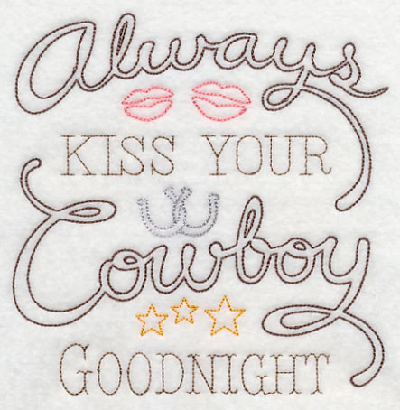 Always Kiss Your Cowboy Goodnight (Vintage) - Image 3