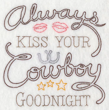 Always Kiss Your Cowboy Goodnight (Vintage) - Image 4