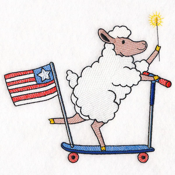 Americana Farm Parade - Sheep on Scooter - Image 3