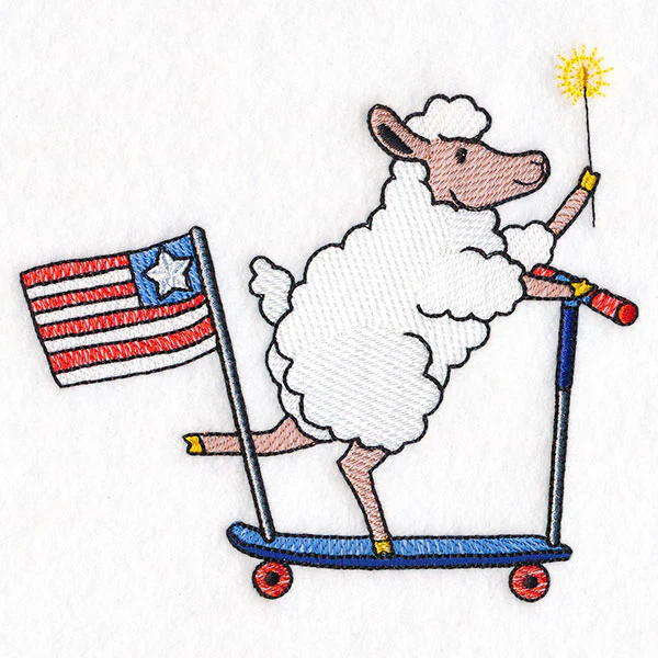 Americana Farm Parade - Sheep on Scooter - Image 7