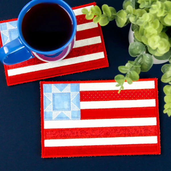 Americana Mug Rug (In-the-Hoop) - Image 4
