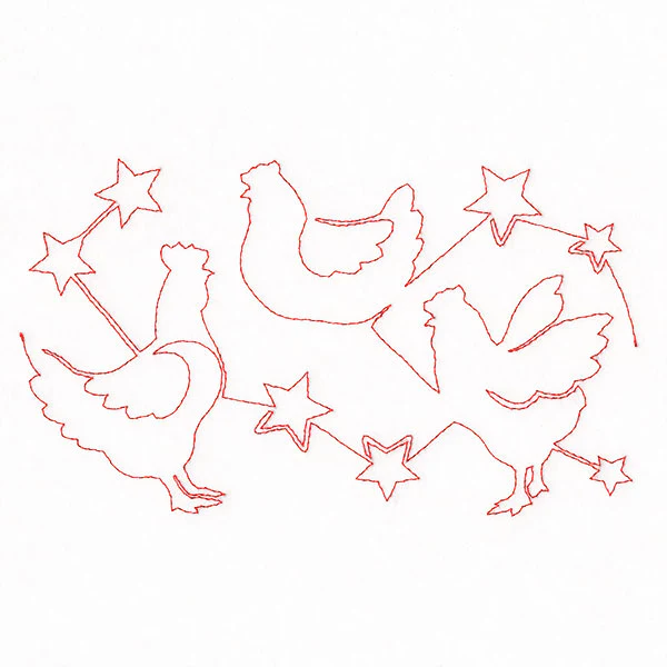 Americana Stars & Chickens (Edge-to-Edge Quilting) - Image 7