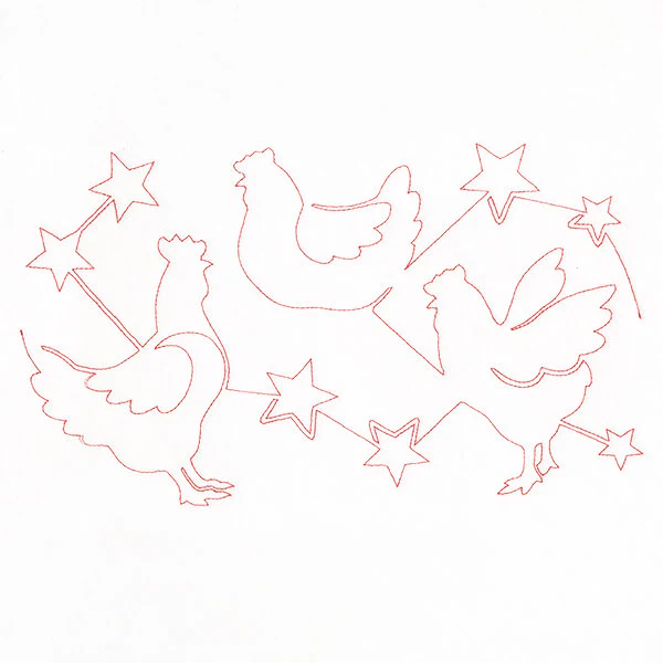 Americana Stars & Chickens (Edge-to-Edge Quilting) - Image 9