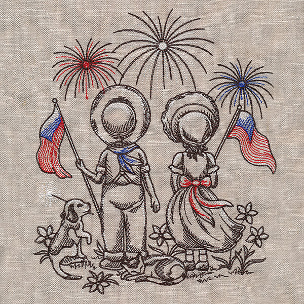 Americana Sunbonnet Sue & Fisherman Fred - Image 7