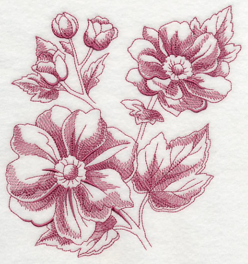 Anemone Botanical (Toile) - Image 2