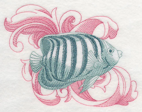 Angelfish with Baroque Background - Image 2
