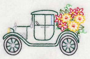 Antique Car in Bloom (Vintage) - Image 3