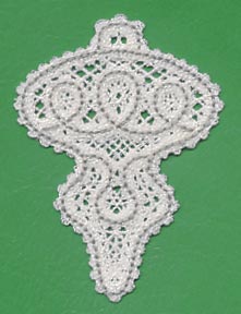 Antique Christmas Ornament (Battenburg Lace) - Image 2