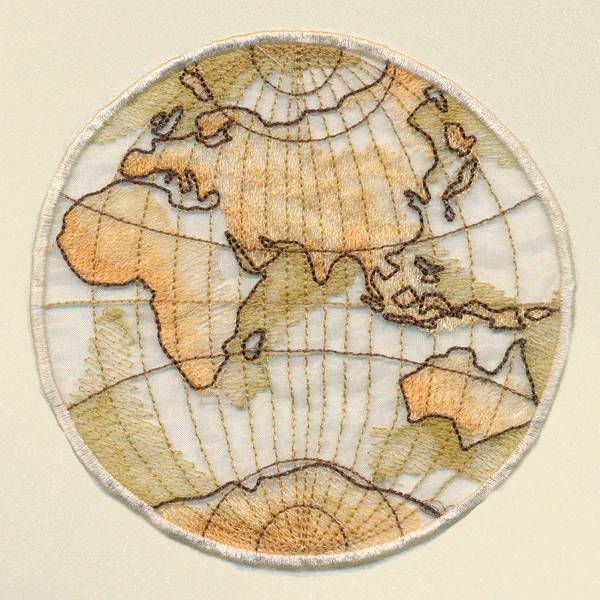 Antique Globe - Eastern Hemisphere (Organza) - Image 4
